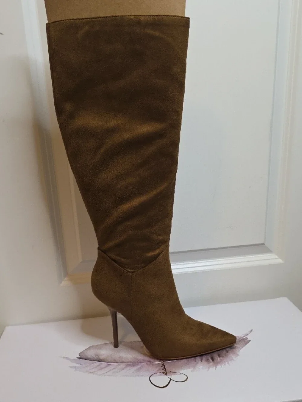 Jessica Simpson Lovienn Stiletto Knee-High Boots - Safari Brown.